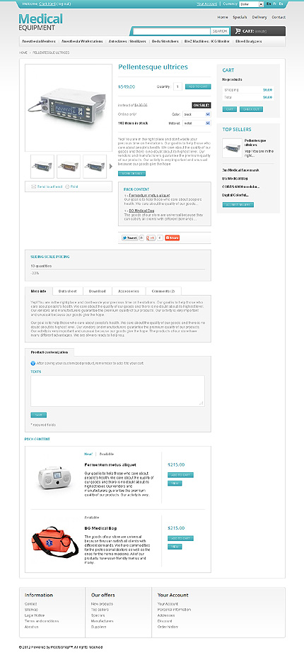 Prestashop Products Page Screenshot