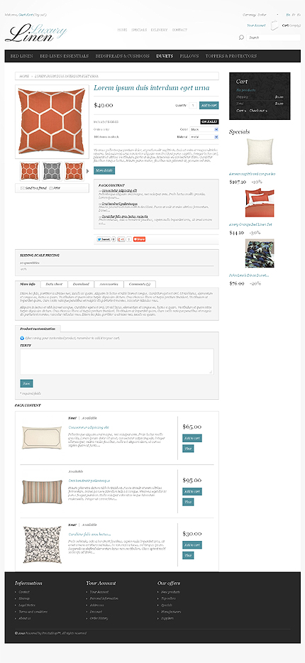 Prestashop Products Page Screenshot