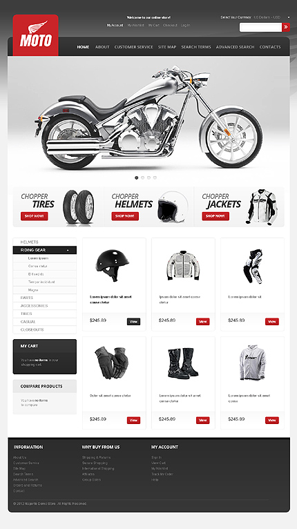 Magento Main Page  preview