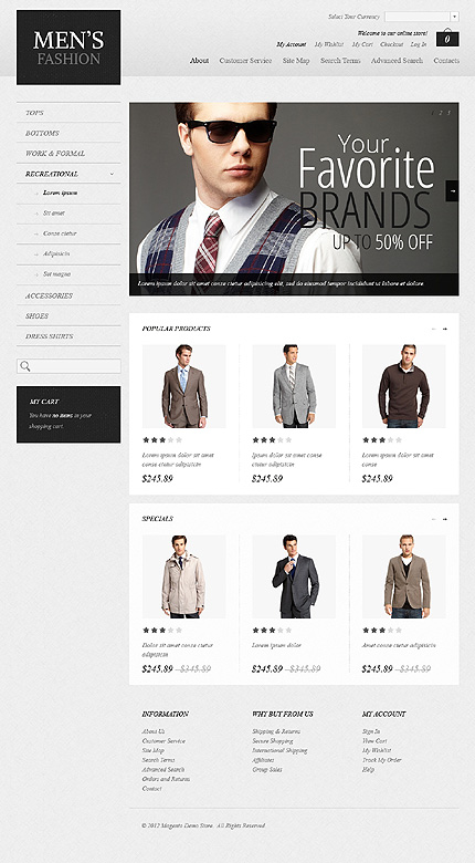 Magento Main Page  preview