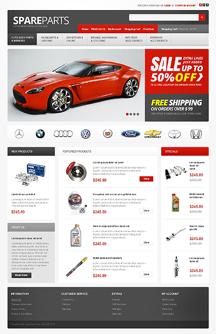 OpenCart Main Page