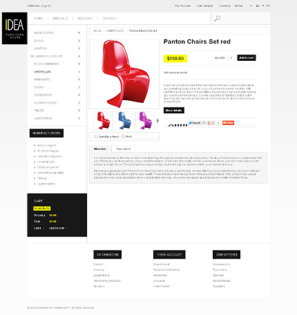 Prestashop Products Page Screenshot