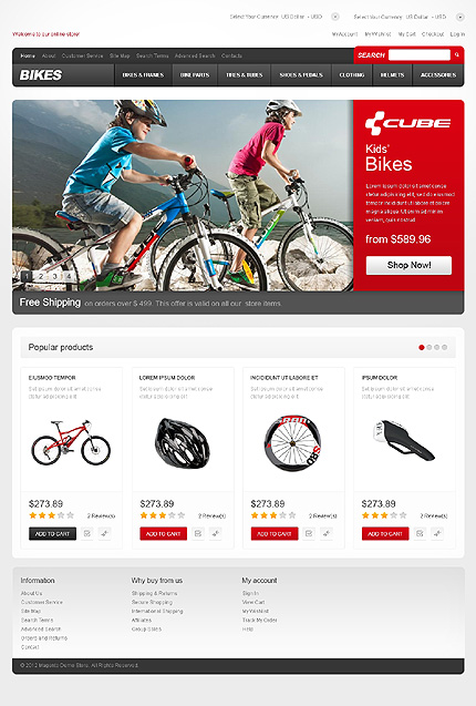 Magento Main Page  preview