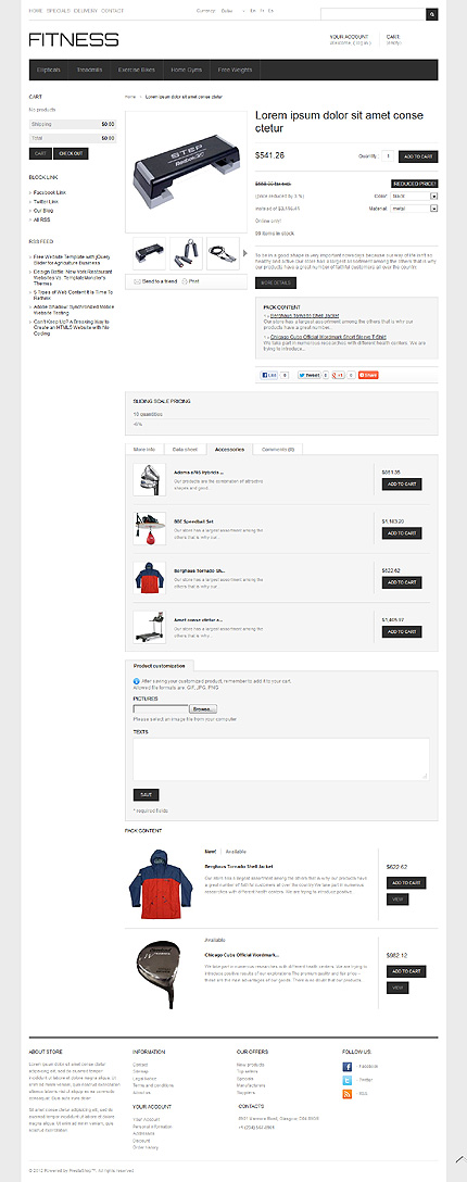 Prestashop Products Page Screenshot