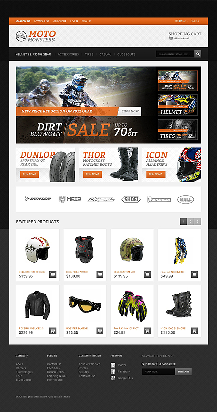 Magento Main Page  preview