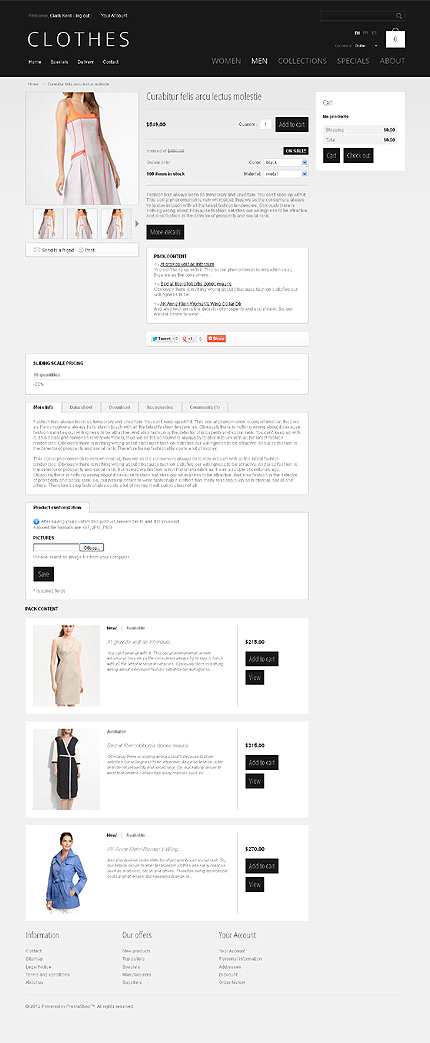 Prestashop Products Page Screenshot