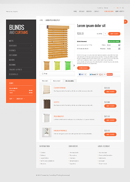 Prestashop Products Page Screenshot