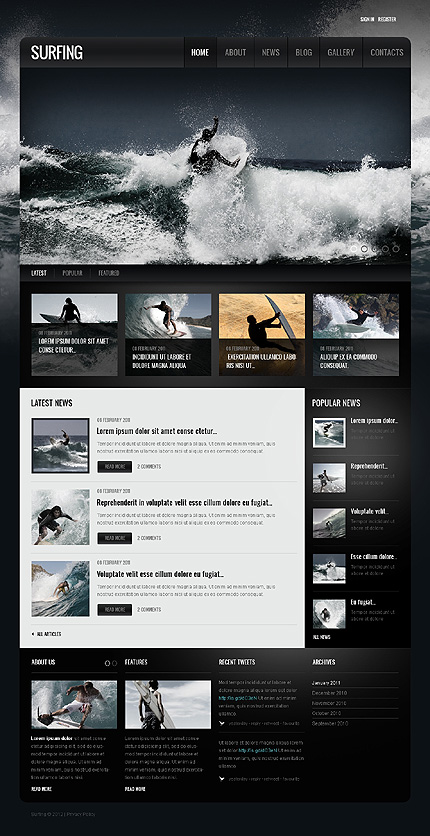 Joomla Main Page preview