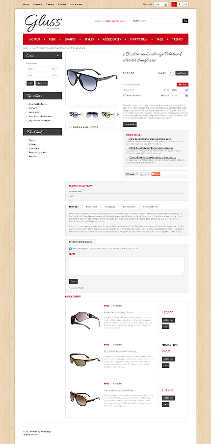 Prestashop Products Page Screenshot