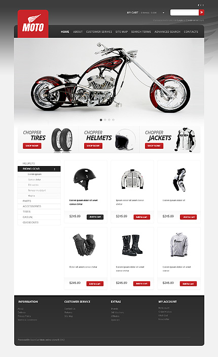 OpenCart Main Page