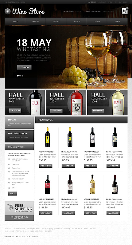 Magento Main Page  preview