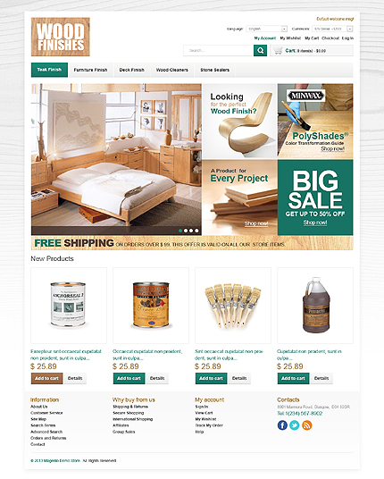 Magento Main Page  preview