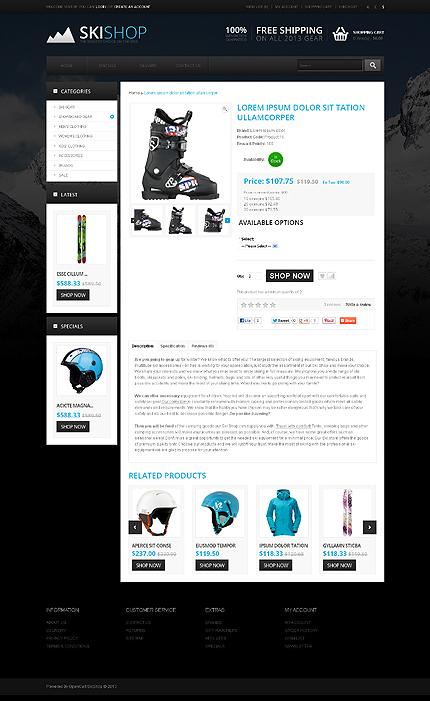 OpenCart Product Page