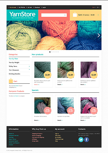 Magento Main Page  preview