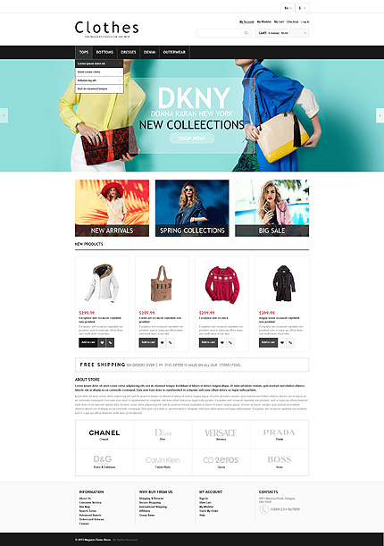 Magento Main Page  preview