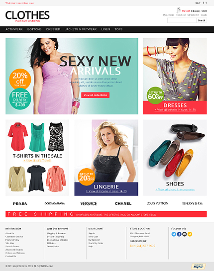 Magento Main Page  preview