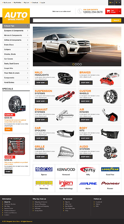 Magento Main Page  preview