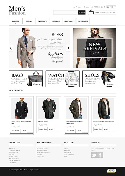 Magento Main Page  preview