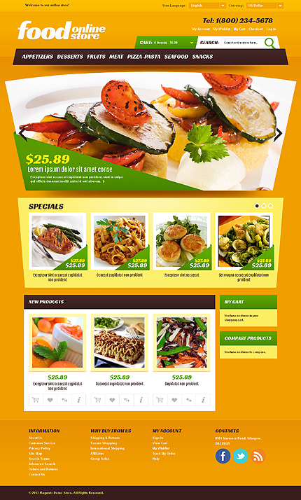 Magento Main Page  preview