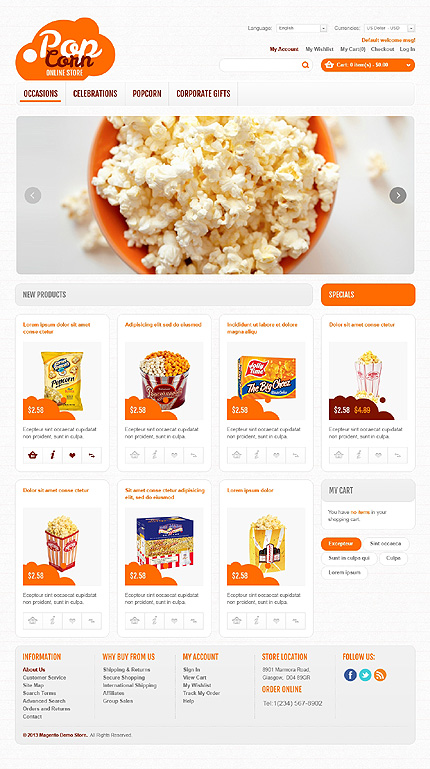 Magento Main Page  preview