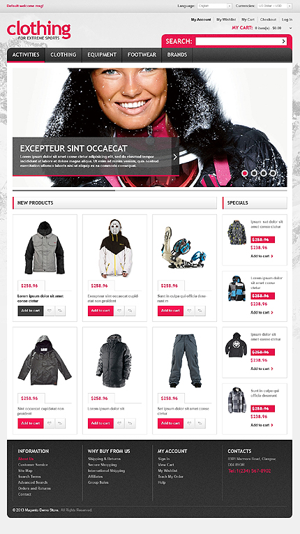 Magento Main Page  preview