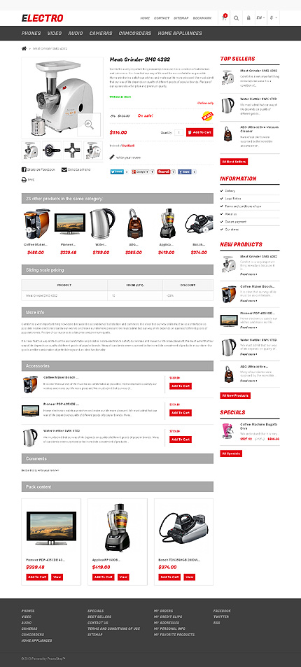 Prestashop Products Page Screenshot