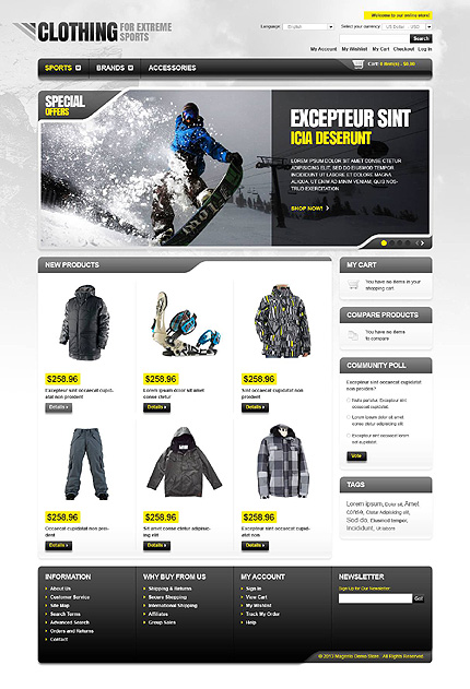 Magento Main Page  preview