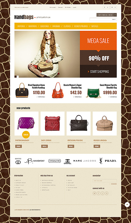 Magento Main Page  preview