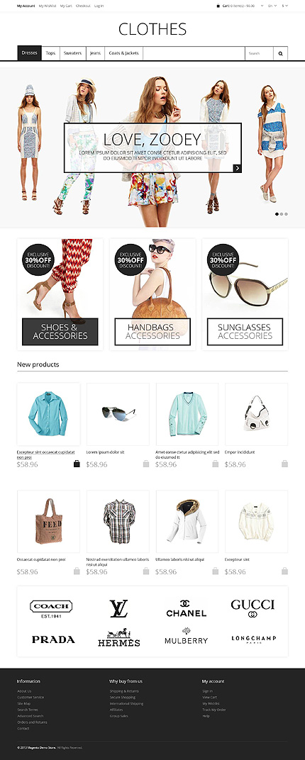 Magento Main Page  preview