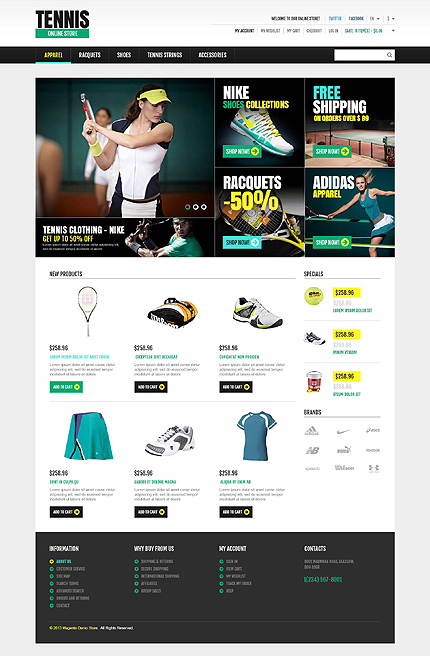 Magento Main Page  preview