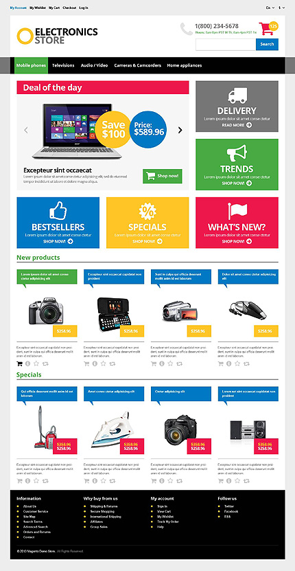 Magento Main Page  preview