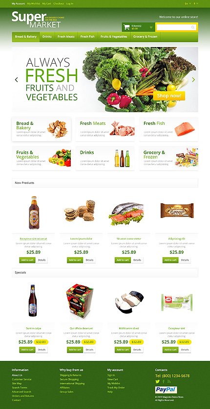 Magento Main Page  preview