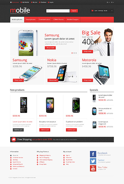 Magento Main Page  preview