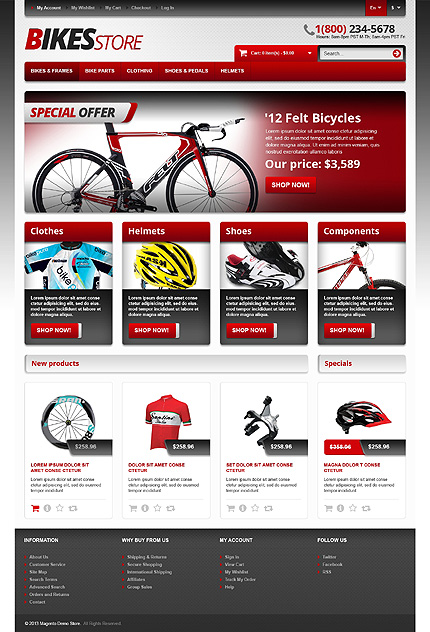 Magento Main Page  preview