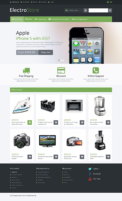 Magento Main Page  preview