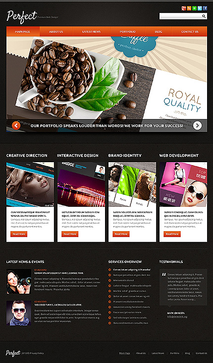 Joomla Main Page preview