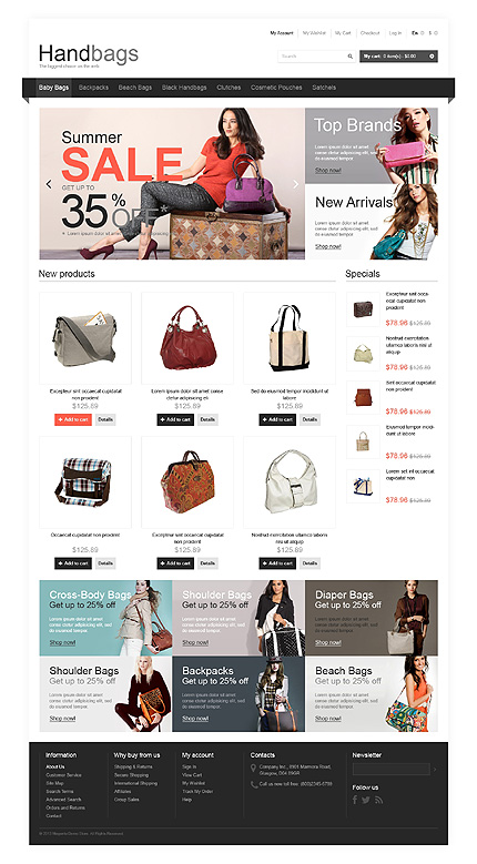 Magento Main Page  preview