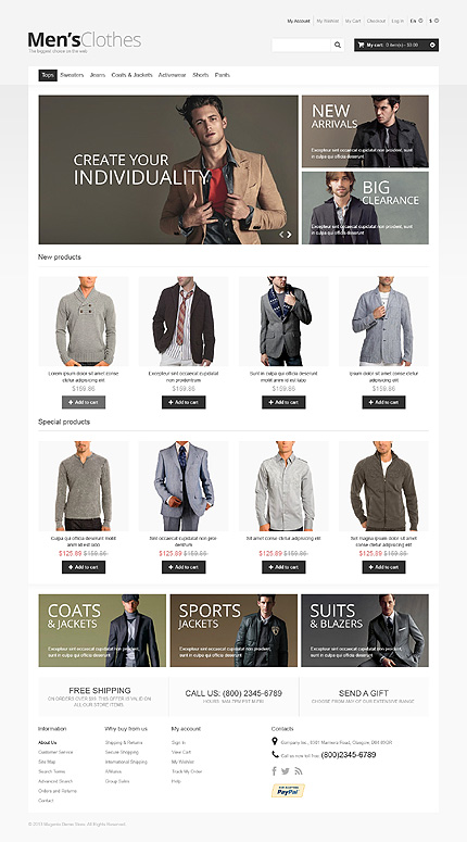 Magento Main Page  preview