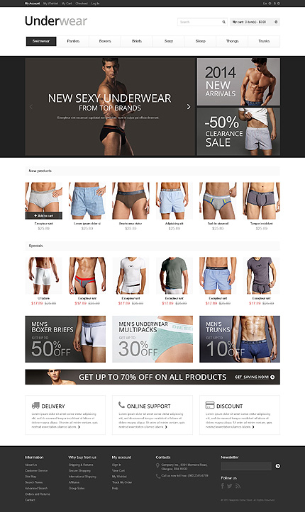 Magento Main Page  preview