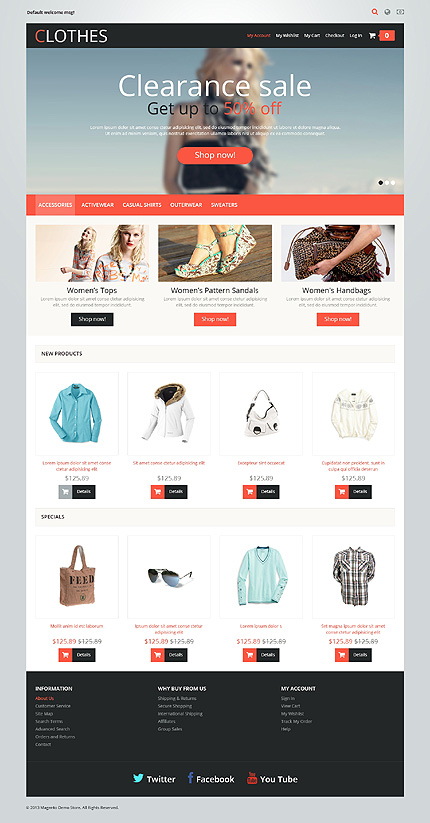 Magento Main Page  preview