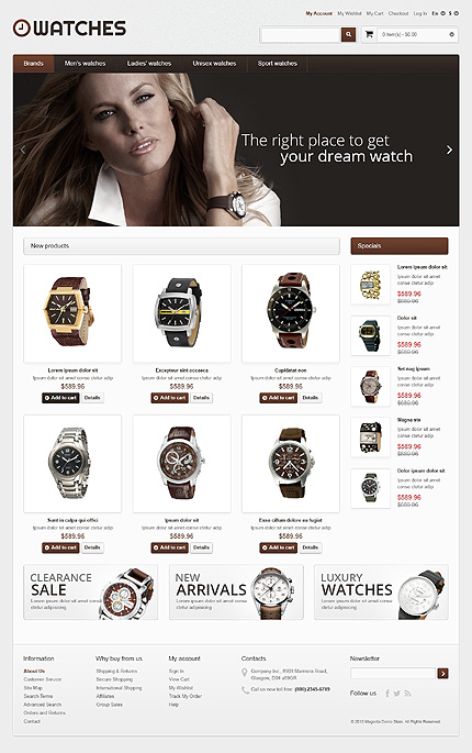 Magento Main Page  preview