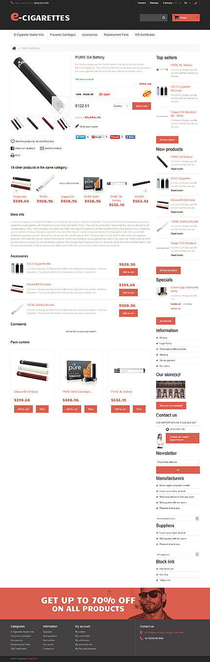 Prestashop Products Page Screenshot