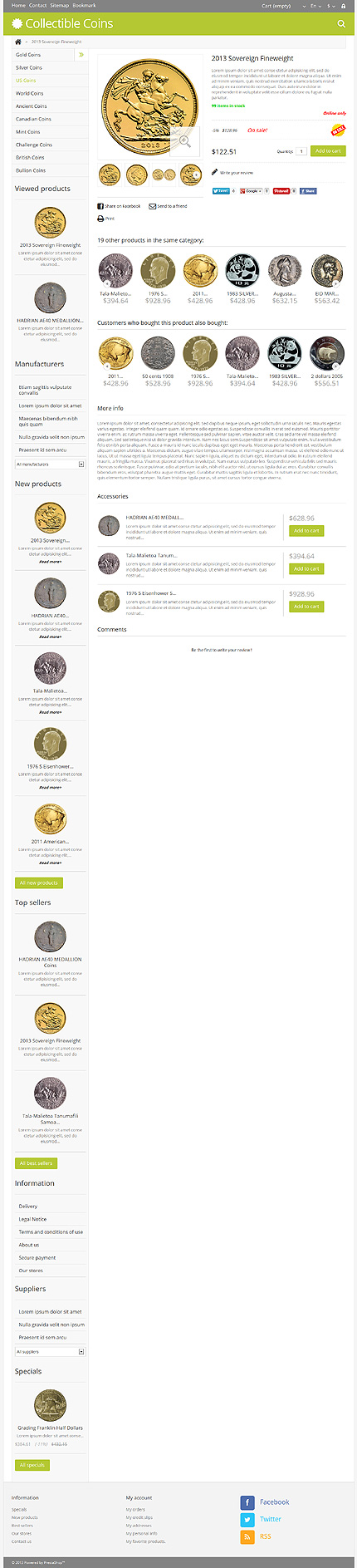 Prestashop Products Page Screenshot