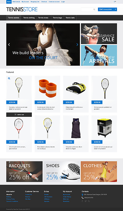 OpenCart Main Page