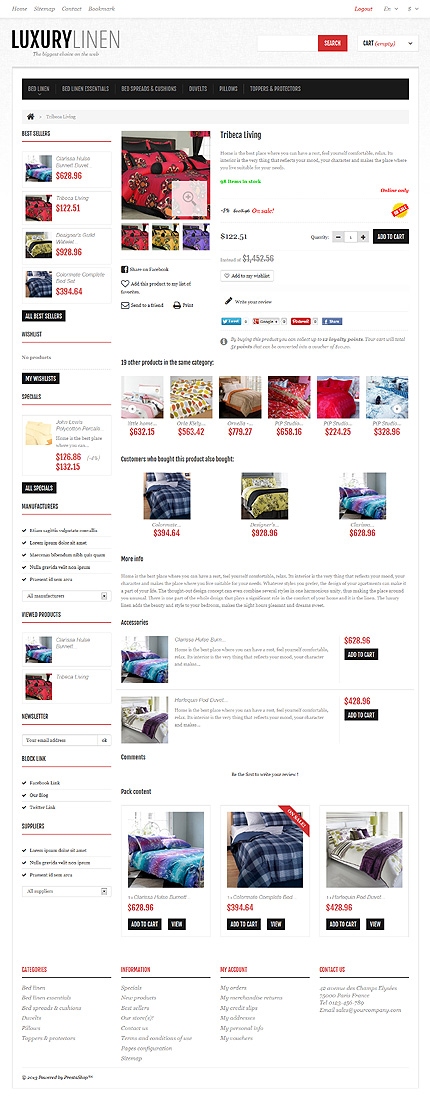 Prestashop Products Page Screenshot