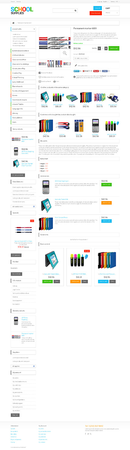 Prestashop Products Page Screenshot