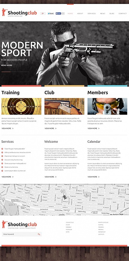 Shooting Club Website Template