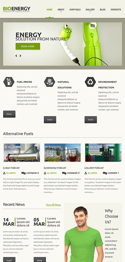  Most Popular Alternative Power website inspirations at your coffee break? Browse for more WordPress #templates! // Regular price: $75 // Sources available: .PSD, .PHP, This theme is widgetized #Most Popular #Alternative Power #WordPress