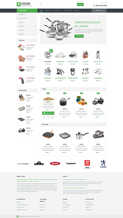 OpenCart Main Page