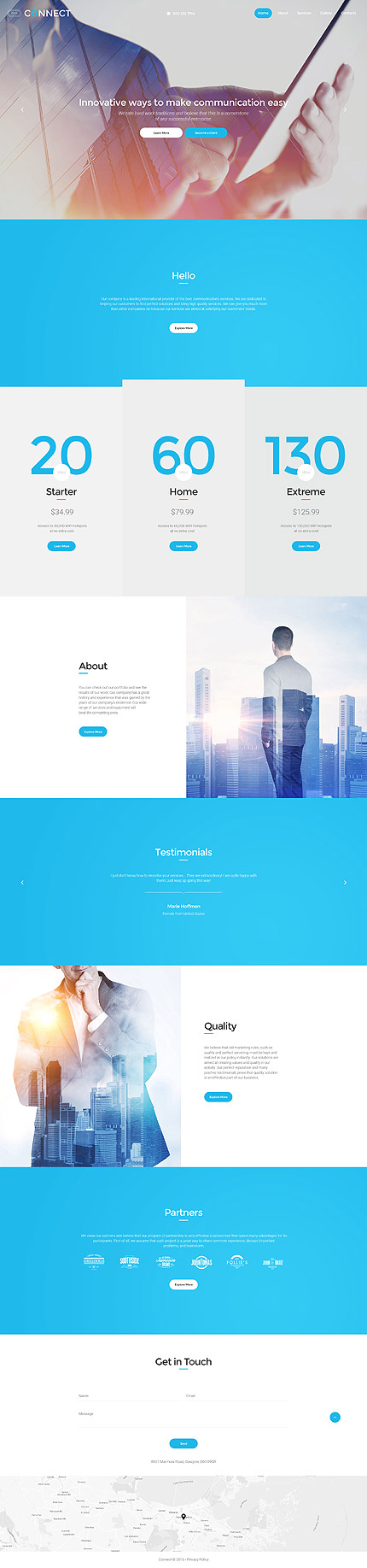Communications Most Popular website inspirations at your coffee break?  Browse for more Responsive JavaScript Animated #templates! // Regular  price: $69 // Sources available: .HTML, .PSD #Communications #Most Popular  #Responsive JavaScript Animated ...